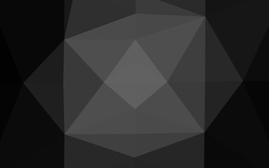 Dark Silver, Gray vector abstract polygonal cover.