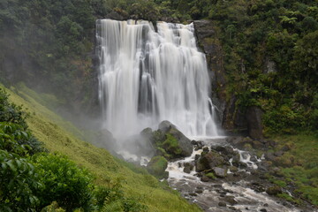 Fototapeta na wymiar Marokopa Falls on North Island New Zealand