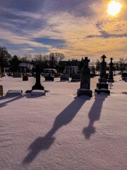 Cimetière en hiver
