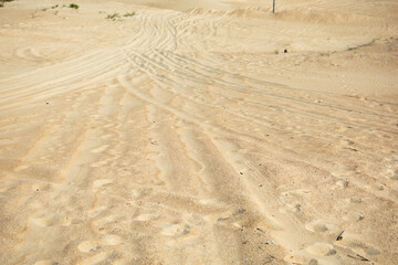 Minimal background of fine white sand with soft waves and shadows