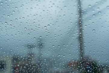 窓についた水滴