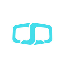 Naklejka premium chat logo