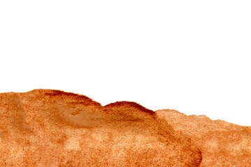 Abstract hand painted on paper orange watercolor texture.