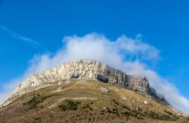 mountain landscape with clouds