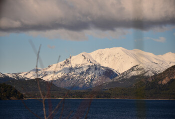 lake and snowy mountains, near bariloche