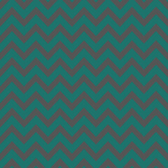 Horizontal zigzag striped pattern. Simple seamless texture with thin and thick lines in mint and grey. Striped background.