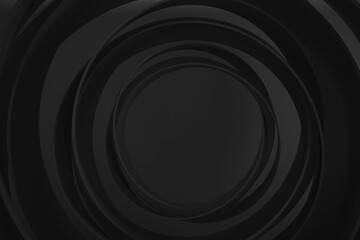Obraz premium Minimalist organic abstract background. Natural black and white cyberpunk structure. Three-dimensional render visualization of microscopic shapes.