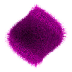 abstract fluffy plane on white background. Isolated 3D illustration