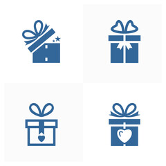Set of Gift icon design vector template, Party supplies design concept, Icon symbol, Illustration