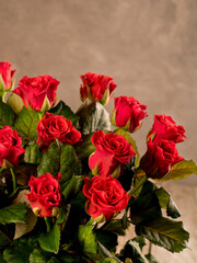Obraz premium Bouquet of orange roses. 