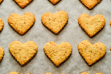 Tasty heart shape cookies