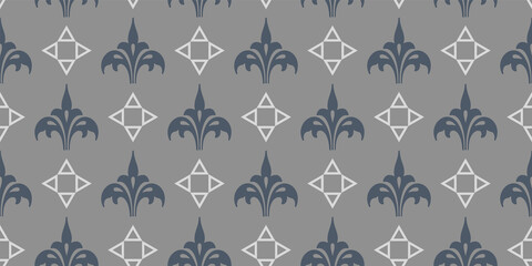 Ethnic wallpaper background, geometric pattern for seamless textures, monochrome