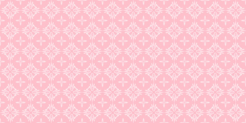 Simple geometric background pattern. Seamless wallpaper texture. Colors: pink and white. Perfect for fabrics, covers, posters, home decor or wallpaper
