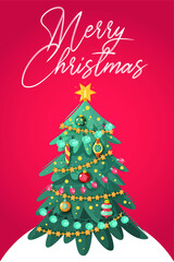 Fototapeta na wymiar Merry christmas poster,greeting cards, banner, print ready file cmyk 300 dpi, flat design - vector 6