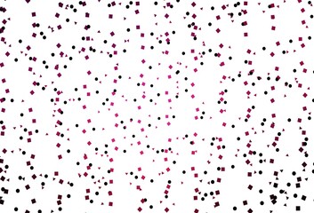 Light Pink vector background with triangles, circles, cubes.