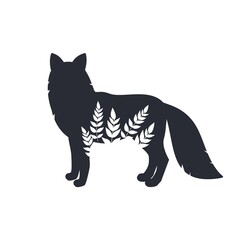 The silhouette of a Fox