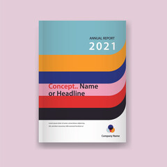 Colorful Modern Annual report Cover design vector