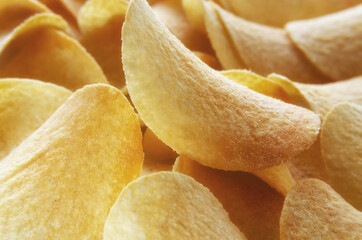 background of potato chips