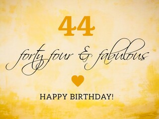 Retro happy birthday card illustration
