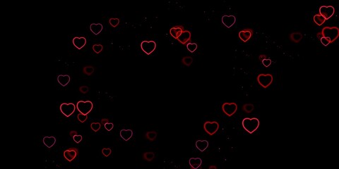 Neon heart stock image black background