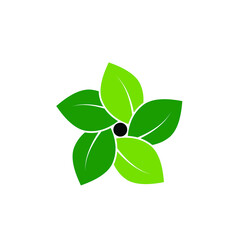 leaf flower logo