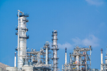 Industrial zone,The equipment of oil refining,Close-up of industrial pipelines of an oil-refinery plant,Detail of oil pipeline with valves in large oil refinery.