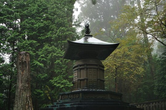 UNESCO world heritage site in Nikko Toshogu, Tochigi prefecture, Japan, Tokugawa Shogun - 奥宮 (奥社)  徳川家康公のお墓 日光東照宮