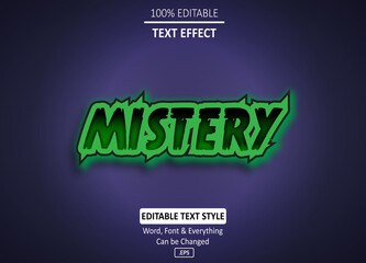 Mystery Green Text Effect, Editable Text Effect