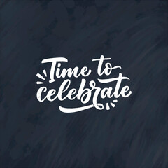 Obraz premium Lettering slogan for Happy Birthday. Hand drawn phrase for gift card, poster and print design. Modern calligraphy celebration text. Vector