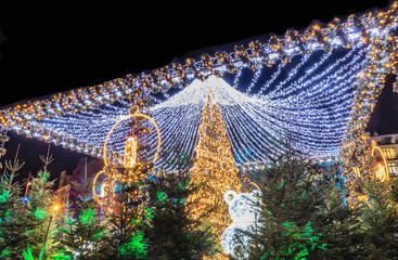 Illuminations de Nice à l'occasion des fêtes de fin d'année