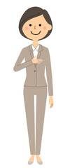 頼りになるスーツの女性