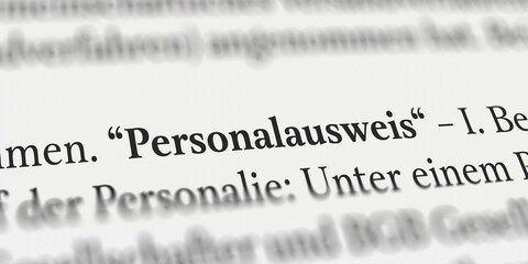 Personalausweis im Buch