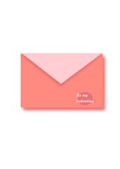 pink long-awaited letter, declaration of love, valentine