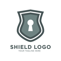 Shield lock logo, Security company logo ready to use. Abstract symbol of security. Shield logo. Shield icon. Security logo. 