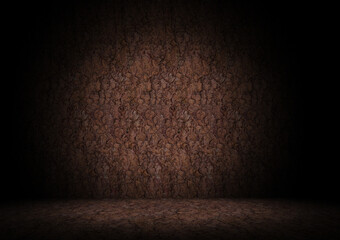 Wood tree texture on wall and floor great background front side view 3d rendering