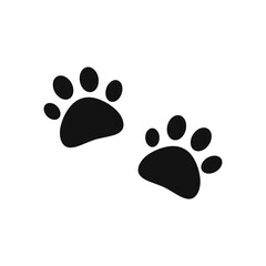 Paw icon isolated on white background.