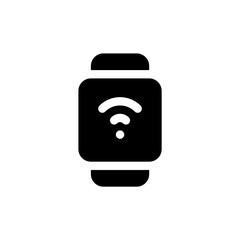 Smart Watch Technology Glyph Icon, Logo, Vector