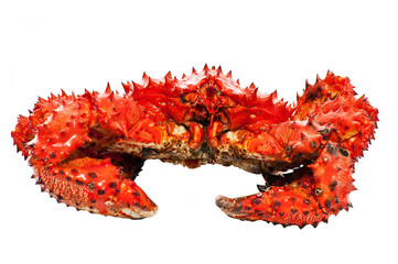 red king crab on white background