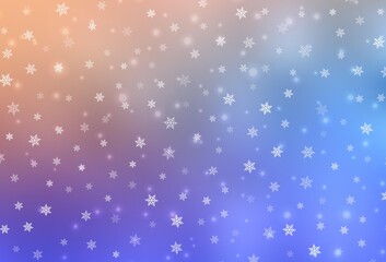 Light Blue, Yellow vector background in Xmas style.