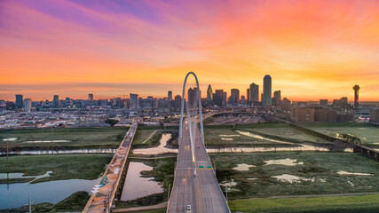 Dallas, Texas, USA Downtown Drone Skyline Aerial - 400588152