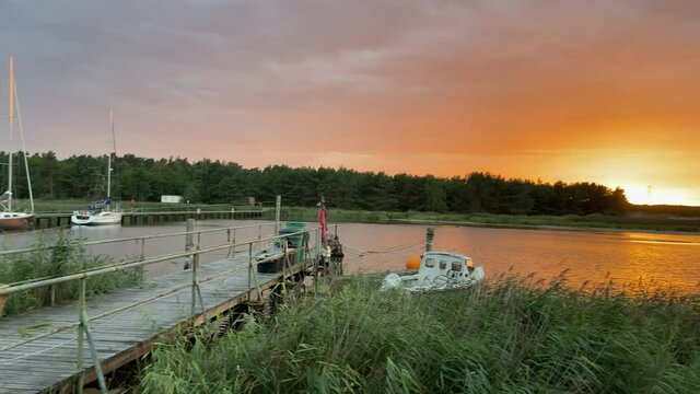 Abendd&auml;merung Hafen