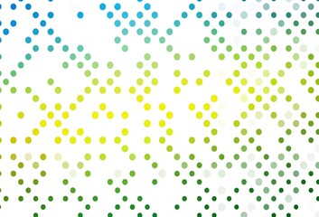 Light Blue, Yellow vector cover with spots.