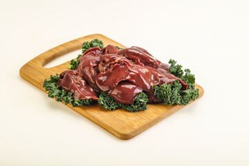 Raw chicken liver for cooking