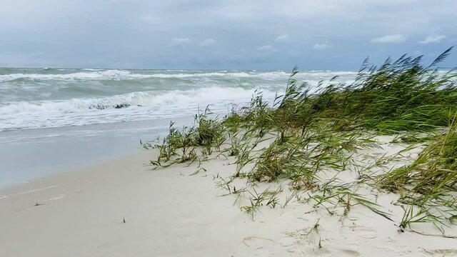 Strand im Sturm