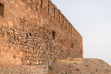 stone wall of a castle in southern Spain