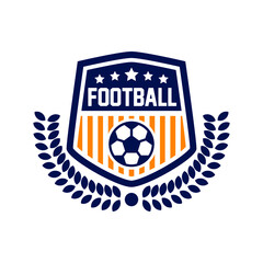 shield emblem badge seal football soccer logo vector template 