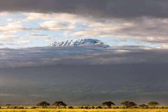 Mt. Kilimanjaro, Kenya with clouds
