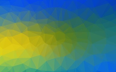 Fototapeta premium Dark Blue, Yellow vector polygon abstract background.