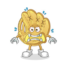 baseball glove monster vector. cartoon character