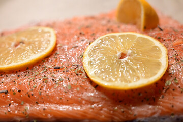 close up of a salmon